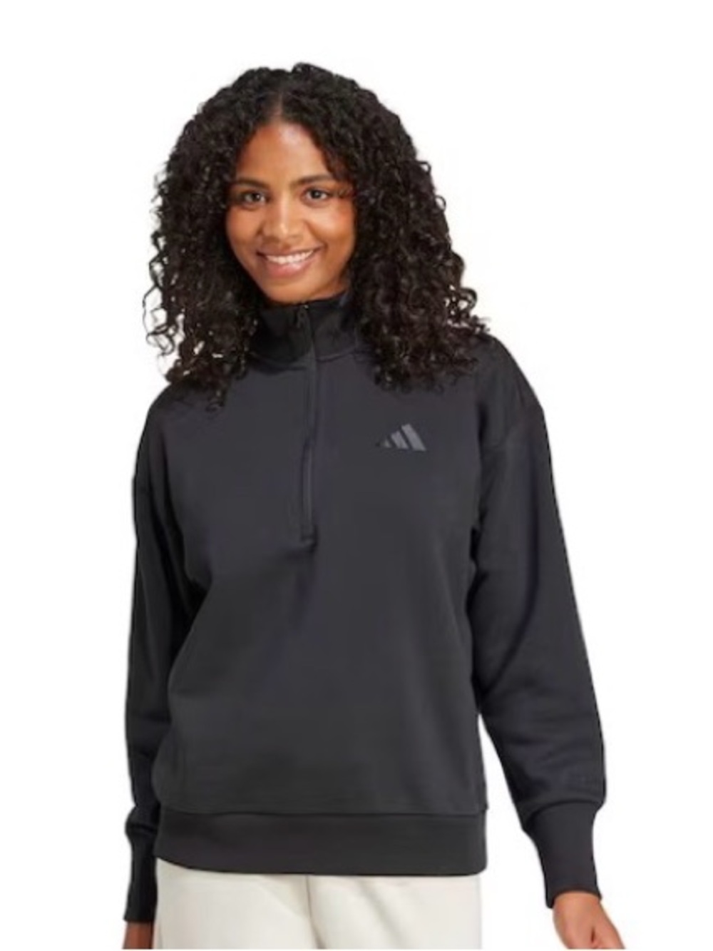 adidas Black Women’s Quarter-Zip Pullover Hoodie